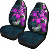 Kanaka Maoli (Hawaiian) Car Seat Covers - Sea Turtle Tropical Hibiscus And Plumeria Purple Amazing 091114 - YourCarButBetter