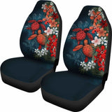 Kanaka Maoli (Hawaiian) Car Seat Covers - Sea Turtle Tropical Hibiscus And Plumeria Red Amazing 091114 - YourCarButBetter