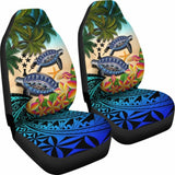 Kosrae Car Seat Covers - Polynesian Turtle Coconut Tree And Plumeria Amazing 091114 - YourCarButBetter