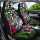 Kosrae Car Seat Covers - Turtle Plumeria Banana Leaf - Amazing 091114 - YourCarButBetter