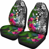 Kosrae Car Seat Covers - Turtle Plumeria Banana Leaf - Amazing 091114 - YourCarButBetter