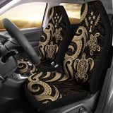 Kosrae Micronesian Car Seat Covers - Gold Tentacle Turtle - 091114 - YourCarButBetter