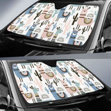 Lama Alpaca Cactus Hand Drawn Pattern Car Auto Sun Shades 085424 - YourCarButBetter