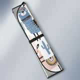 Lama Alpaca Cactus Hand Drawn Pattern Car Auto Sun Shades 085424 - YourCarButBetter