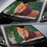 Lion Splash Artwork 4K Car Sun Shade 172609 - YourCarButBetter