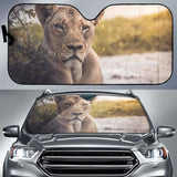 Lioness Chobe National Park Botswana 4K Car Sun Shade 172609 - YourCarButBetter