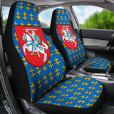 Lithuania Car Seat Covers Cross Double Pattern T160905 - YourCarButBetter
