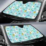 Llama Alpaca Cactus Leaves Pattern Car Auto Sun Shades 085424 - YourCarButBetter