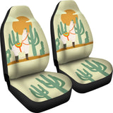 Llama Cactus Desert Life Printed Car Seat Covers 212403 - YourCarButBetter