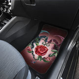 Love Couple Dragons In Love And Rose Car Floor Mats 212901 - YourCarButBetter