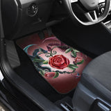 Love Couple Dragons In Love And Rose Car Floor Mats 212901 - YourCarButBetter