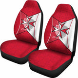 Malta Car Seat Covers - Maltese Cross With Flag Color - 160905 - YourCarButBetter