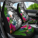Marshall Islands Car Seat Covers - Turtle Plumeria Banana Leaf - Amazing 091114 - YourCarButBetter