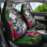 Marshall Islands Car Seat Covers - Turtle Plumeria Banana Leaf Crest - 091114 - YourCarButBetter