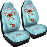 Merry Christmas Candy Printed Car Seat Covers 212303 - YourCarButBetter