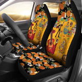 Mexican De Muertos Car Seat Cover Flowers 101207 - YourCarButBetter