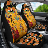 Mexican De Muertos Car Seat Cover Flowers 101207 - YourCarButBetter