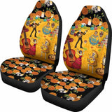 Mexican De Muertos Car Seat Cover Flowers 101207 - YourCarButBetter