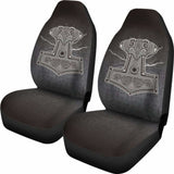 Mjollnir Of Odin In Viking Style Car Seat Covers 144909 - YourCarButBetter
