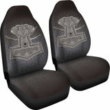 Mjollnir Of Odin In Viking Style Car Seat Covers 144909 - YourCarButBetter