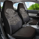 Mjollnir Of Odin In Viking Style Car Seat Covers 144909 - YourCarButBetter