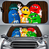 M&M Chocolate Band Car Auto Sun Shades Car Accessories Decoration 211301 - YourCarButBetter