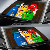 M&M Chocolate Band Car Auto Sun Shades Car Accessories Decoration 211301 - YourCarButBetter