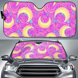 Moon Pink Rose Background Car Auto Sun Shades 172609 - YourCarButBetter