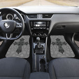 Mystic Celtic Cross With Knot Black Themed Car Floor Mats 210301 - YourCarButBetter