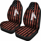 Native American Usa Flag And Feather Car Seat Covers (Set Of Two) 203011 - YourCarButBetter