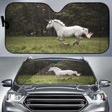 Nature White Unicorn Horse Auto Sun Shades 172609 - YourCarButBetter