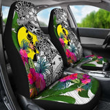 New Caledonia Car Seat Covers White - Turtle Plumeria Banana Leaf - 091114 - YourCarButBetter