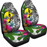New Caledonia Car Seat Covers White - Turtle Plumeria Banana Leaf - 091114 - YourCarButBetter