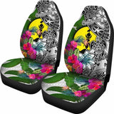 New Caledonia Car Seat Covers White - Turtle Plumeria Banana Leaf - 091114 - YourCarButBetter