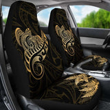 New Zealand Car Seat Covers - Aotearoa Maori Turtle Silver Fern Gold Awesome 091114 - YourCarButBetter