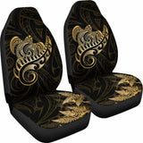 New Zealand Car Seat Covers - Aotearoa Maori Turtle Silver Fern Gold Awesome 091114 - YourCarButBetter