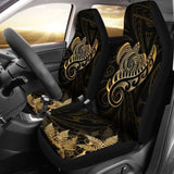 New Zealand Car Seat Covers - Aotearoa Maori Turtle Silver Fern Gold Awesome 091114 - YourCarButBetter