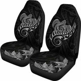 New Zealand Car Seat Covers - Aotearoa Maori Turtle Silver Fern Gray Awesome 091114 - YourCarButBetter