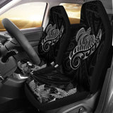 New Zealand Car Seat Covers - Aotearoa Maori Turtle Silver Fern Gray Awesome 091114 - YourCarButBetter