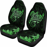 New Zealand Car Seat Covers - Aotearoa Maori Turtle Silver Fern Green Awesome 091114 - YourCarButBetter
