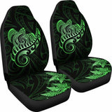 New Zealand Car Seat Covers - Aotearoa Maori Turtle Silver Fern Green Awesome 091114 - YourCarButBetter