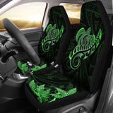 New Zealand Car Seat Covers - Aotearoa Maori Turtle Silver Fern Green Awesome 091114 - YourCarButBetter