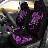New Zealand Car Seat Covers - Aotearoa Maori Turtle Silver Fern Pink Awesome 091114 - YourCarButBetter
