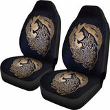 Norse Viking Car Seat Covers - Viking Wolf Celtic Galaxy Car Seat Covers Amazing 105905 - YourCarButBetter