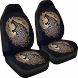 Norse Viking Car Seat Covers - Viking Wolf Celtic Galaxy Car Seat Covers Amazing 105905 - YourCarButBetter