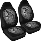 Norse Viking Car Seat Covers - Viking Wolf Celtic Galaxy Car Seat Covers Gray Amazing 105905 - YourCarButBetter