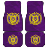 Omega Psi Phi Symbol Purple Camouflage Car Floor Mats 210805 - YourCarButBetter