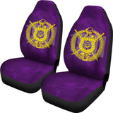 Omega Psi Phi Symbol Purple Camouflage Car Seat Covers 210805 - YourCarButBetter