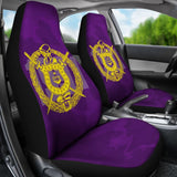 Omega Psi Phi Symbol Purple Camouflage Car Seat Covers 210805 - YourCarButBetter
