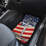 One Nation Under God American Flag Car Floor Mats Patriot Day 212501 - YourCarButBetter